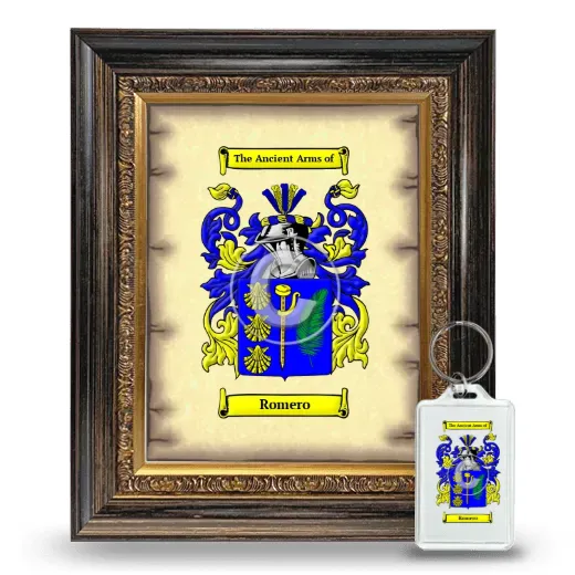 Romero Framed Coat of Arms and Keychain - Heirloom