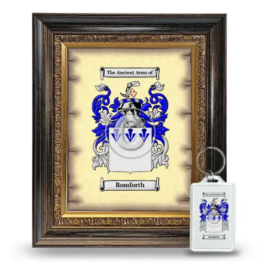 Romforth Framed Coat of Arms and Keychain - Heirloom