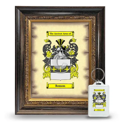Romon Framed Coat of Arms and Keychain - Heirloom