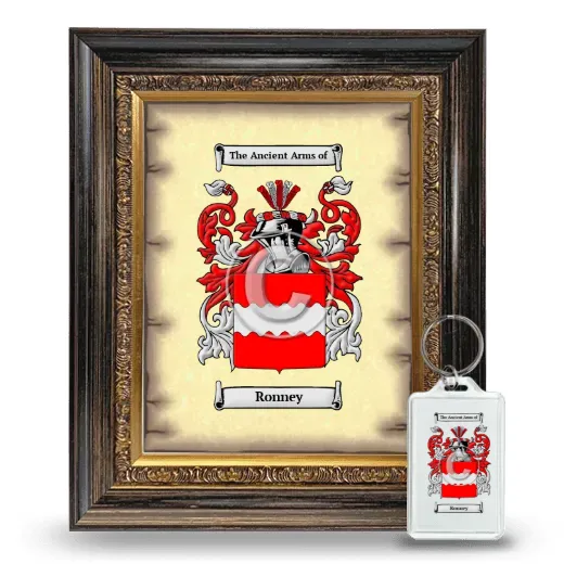 Ronney Framed Coat of Arms and Keychain - Heirloom