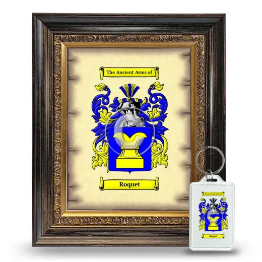 Roquet Framed Coat of Arms and Keychain - Heirloom