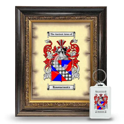 Rosencrantz Framed Coat of Arms and Keychain - Heirloom