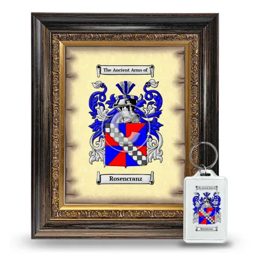 Rosencranz Framed Coat of Arms and Keychain - Heirloom