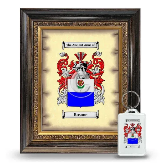 Rosone Framed Coat of Arms and Keychain - Heirloom