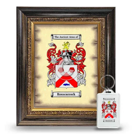 Rosscarrock Framed Coat of Arms and Keychain - Heirloom