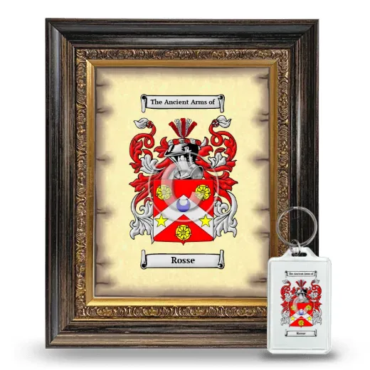 Rosse Framed Coat of Arms and Keychain - Heirloom