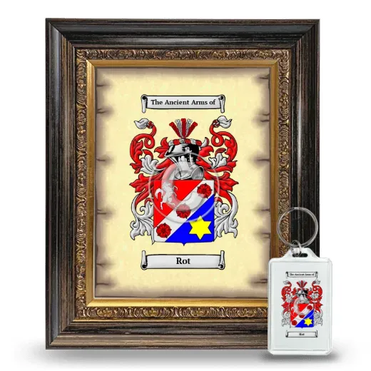 Rot Framed Coat of Arms and Keychain - Heirloom
