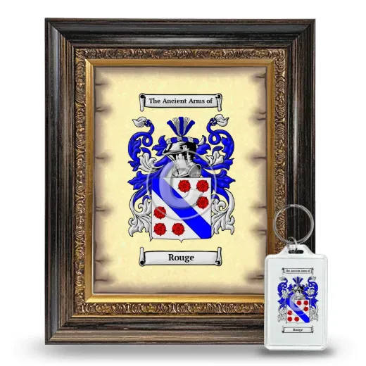Rouge Framed Coat of Arms and Keychain - Heirloom