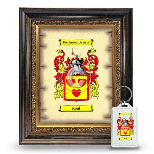 Roul Framed Coat of Arms and Keychain - Heirloom