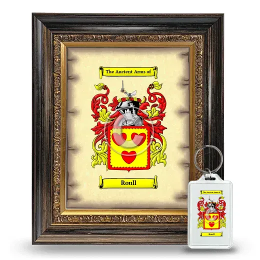 Roull Framed Coat of Arms and Keychain - Heirloom