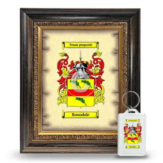 Roundale Framed Coat of Arms and Keychain - Heirloom