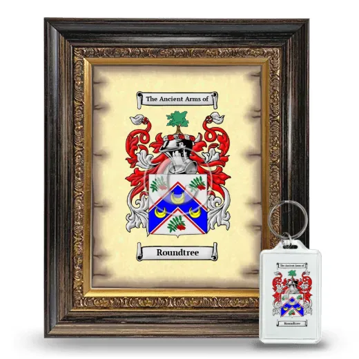 Roundtree Framed Coat of Arms and Keychain - Heirloom