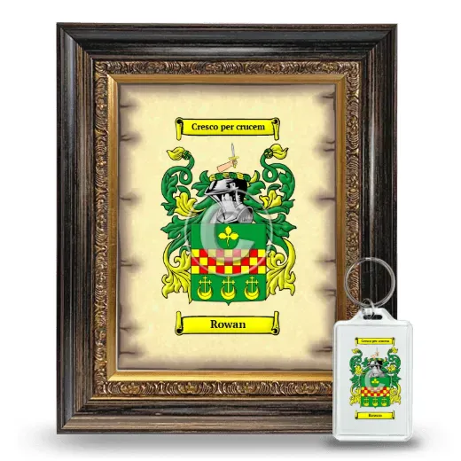 Rowan Framed Coat of Arms and Keychain - Heirloom