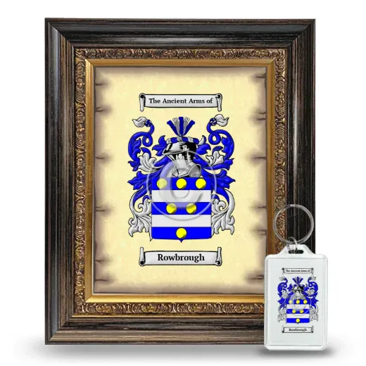 Rowbrough Framed Coat of Arms and Keychain - Heirloom
