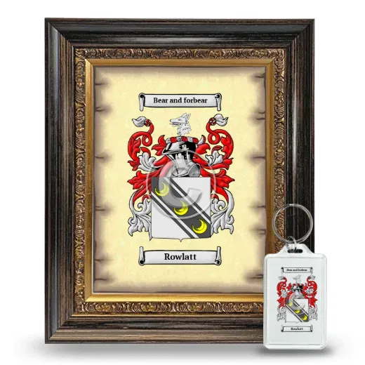Rowlatt Framed Coat of Arms and Keychain - Heirloom