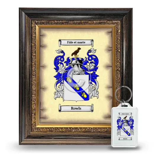 Rowls Framed Coat of Arms and Keychain - Heirloom