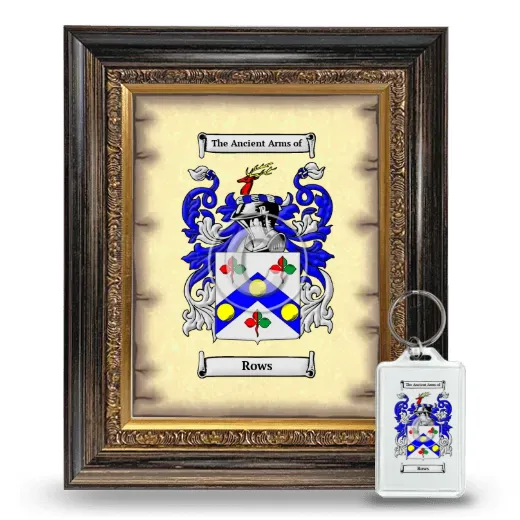 Rows Framed Coat of Arms and Keychain - Heirloom