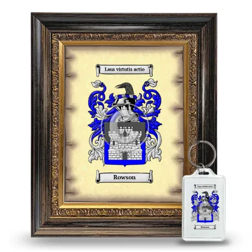 Rowson Framed Coat of Arms and Keychain - Heirloom