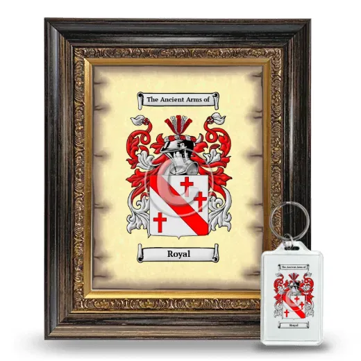 Royal Framed Coat of Arms and Keychain - Heirloom