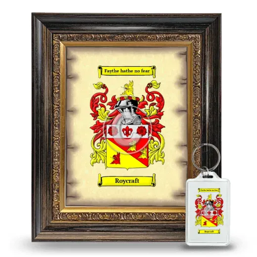 Roycraft Framed Coat of Arms and Keychain - Heirloom
