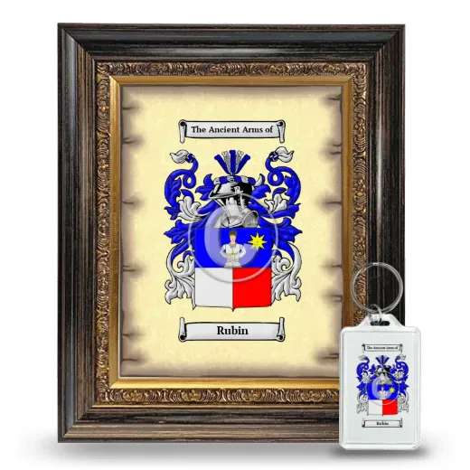 Rubin Framed Coat of Arms and Keychain - Heirloom