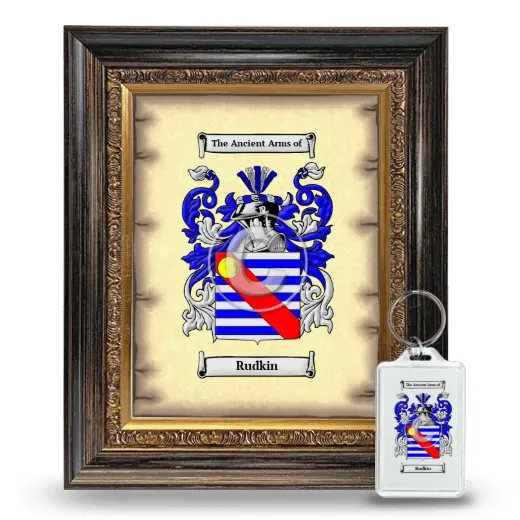 Rudkin Framed Coat of Arms and Keychain - Heirloom