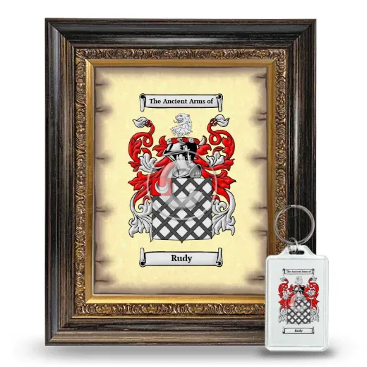 Rudy Framed Coat of Arms and Keychain - Heirloom