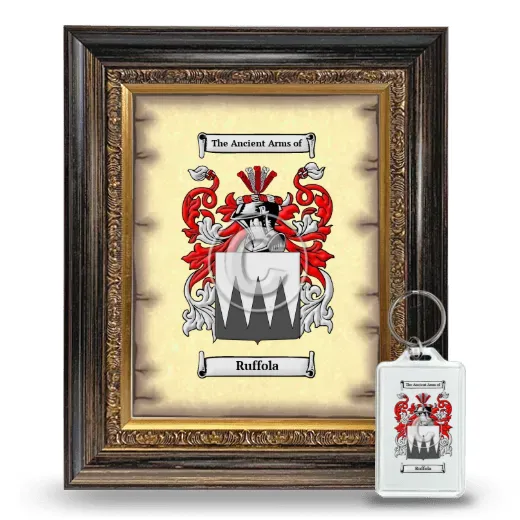 Ruffola Framed Coat of Arms and Keychain - Heirloom