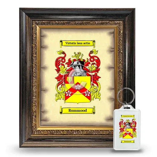 Rummood Framed Coat of Arms and Keychain - Heirloom