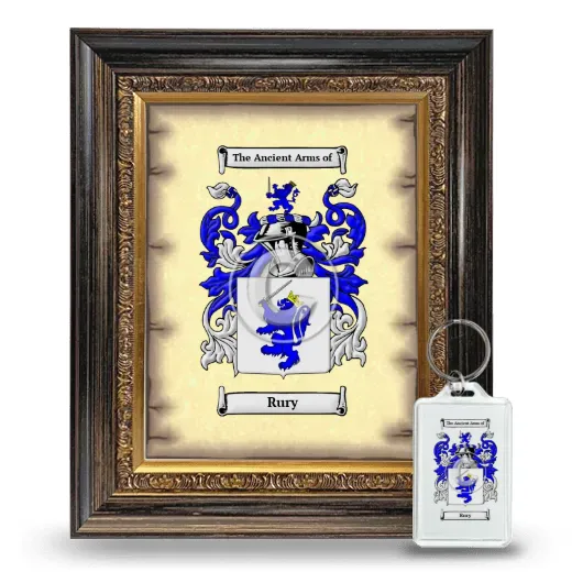 Rury Framed Coat of Arms and Keychain - Heirloom