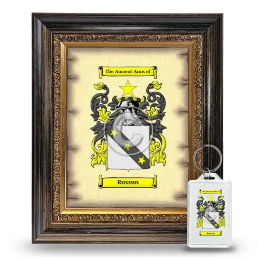 Russun Framed Coat of Arms and Keychain - Heirloom