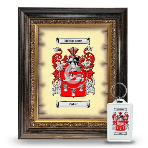 Ruter Framed Coat of Arms and Keychain - Heirloom