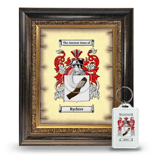 Rychter Framed Coat of Arms and Keychain - Heirloom