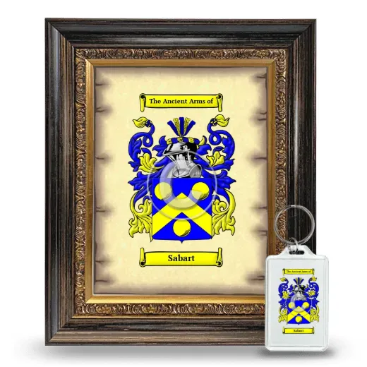 Sabart Framed Coat of Arms and Keychain - Heirloom