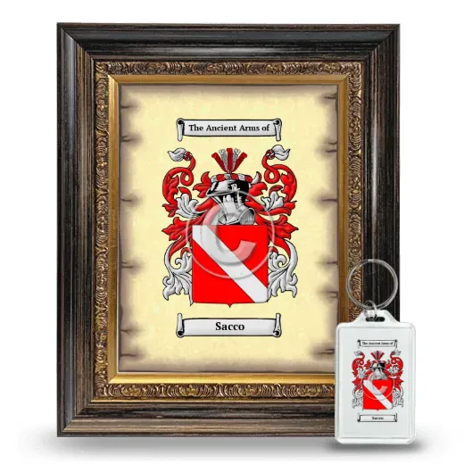 Sacco Framed Coat of Arms and Keychain - Heirloom