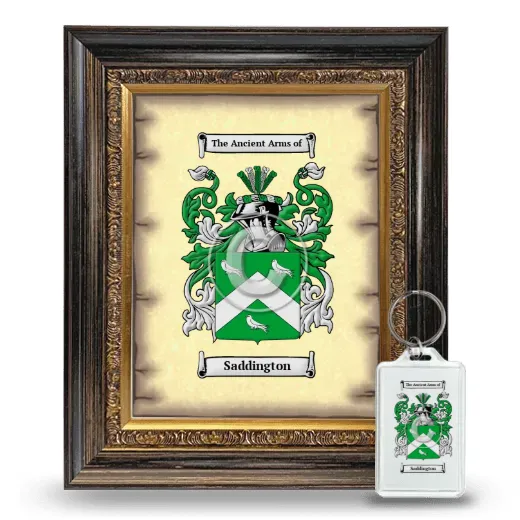 Saddington Framed Coat of Arms and Keychain - Heirloom