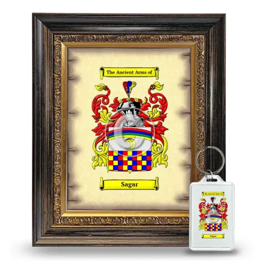 Sagar Framed Coat of Arms and Keychain - Heirloom