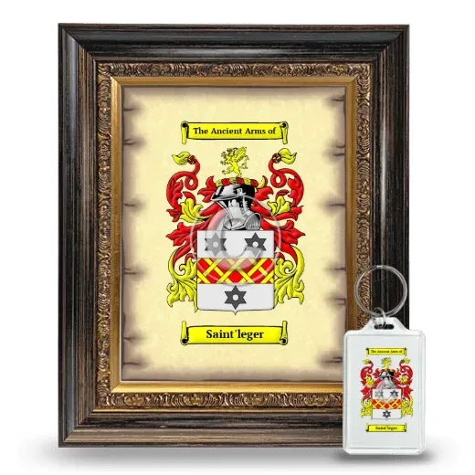 Saint'leger Framed Coat of Arms and Keychain - Heirloom