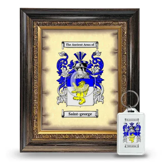 Saint-george Framed Coat of Arms and Keychain - Heirloom