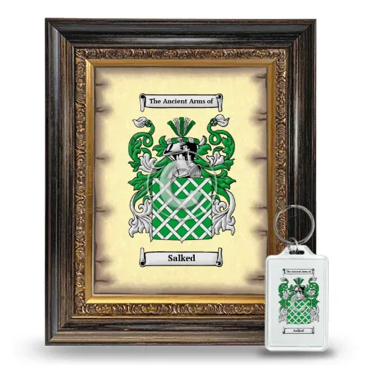 Salked Framed Coat of Arms and Keychain - Heirloom