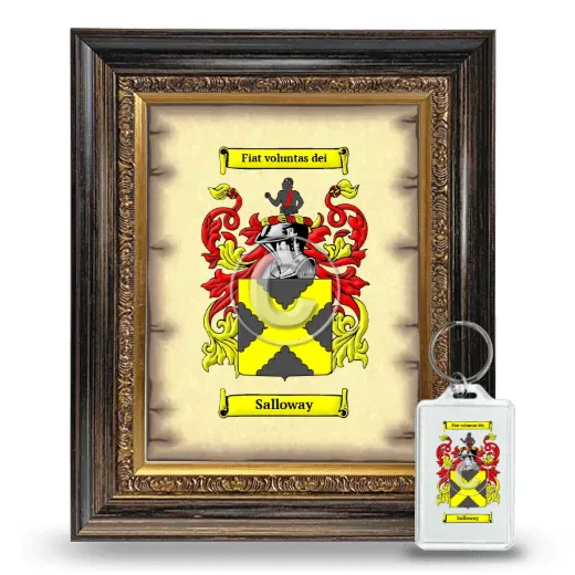 Salloway Framed Coat of Arms and Keychain - Heirloom
