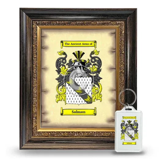 Salman Framed Coat of Arms and Keychain - Heirloom