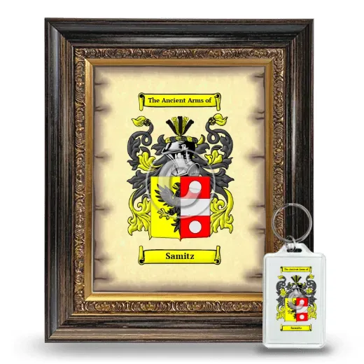 Samitz Framed Coat of Arms and Keychain - Heirloom