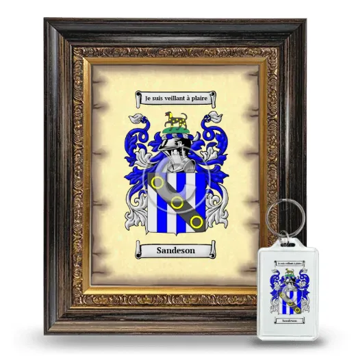 Sandeson Framed Coat of Arms and Keychain - Heirloom