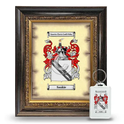 Sankie Framed Coat of Arms and Keychain - Heirloom