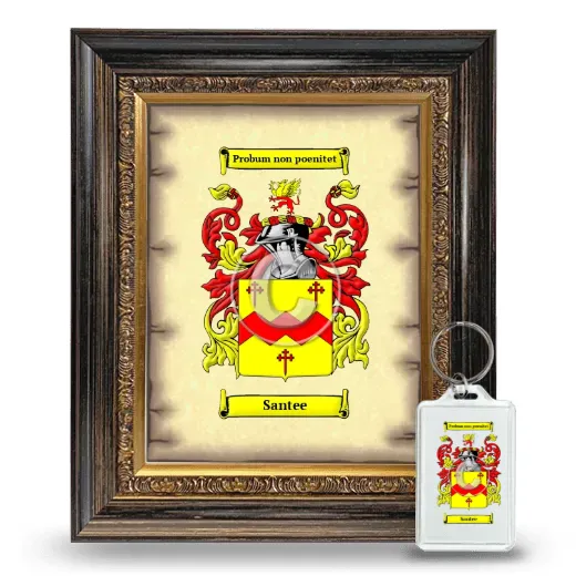 Santee Framed Coat of Arms and Keychain - Heirloom