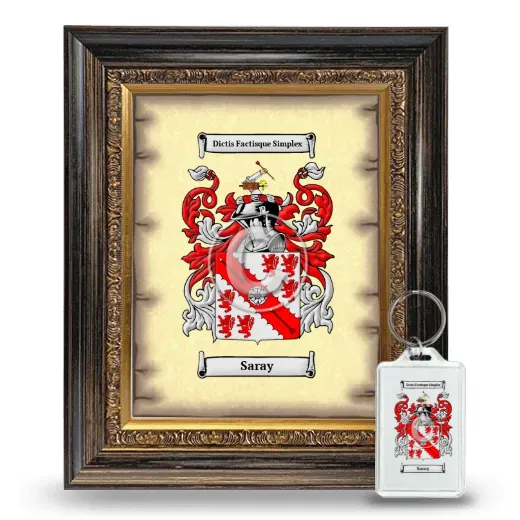 Saray Framed Coat of Arms and Keychain - Heirloom