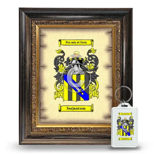 Sarjantson Framed Coat of Arms and Keychain - Heirloom