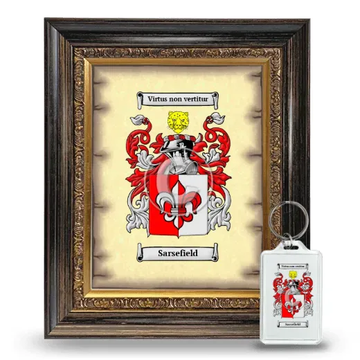 Sarsefield Framed Coat of Arms and Keychain - Heirloom