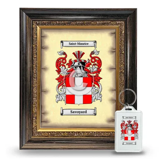 Savoyard Framed Coat of Arms and Keychain - Heirloom